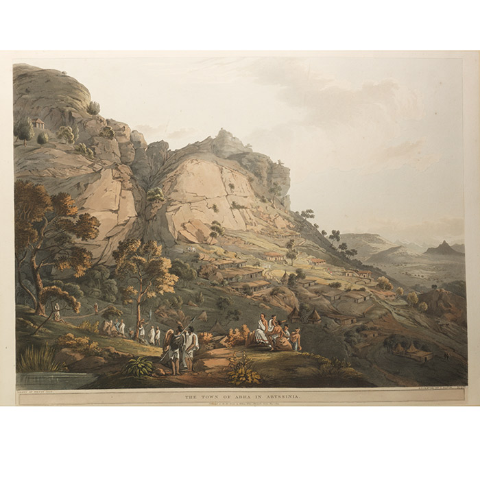 Town of Abha in Abyssinia. FROM: Twenty-Four Views Taken in St. Helena, the Cape, India