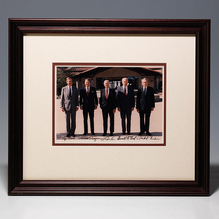 Photograph signed by 5 presidents