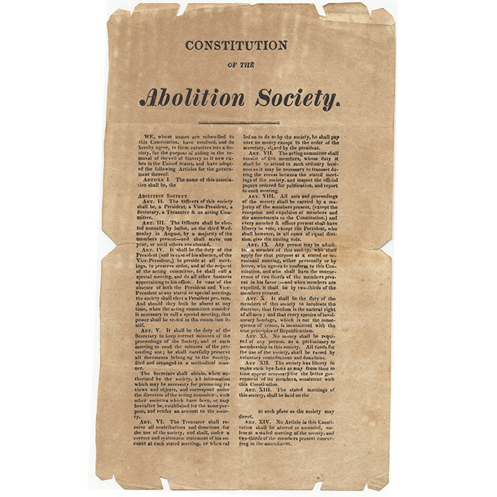Constitution of the Abolition Society