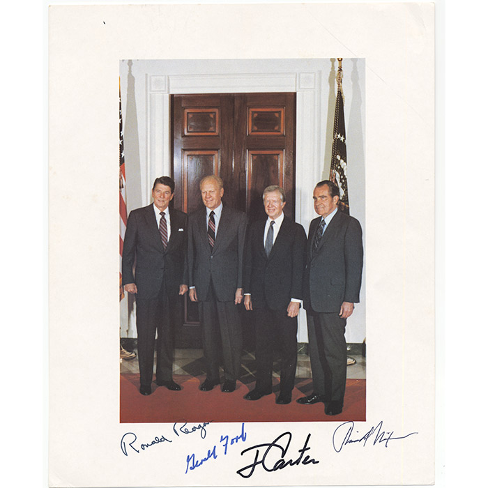 Photograph signed by 4 presidents