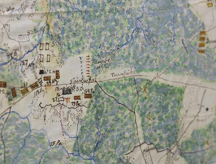 Two manuscript maps of Stonewall Jackson&#39;s attack at Chancellorsville