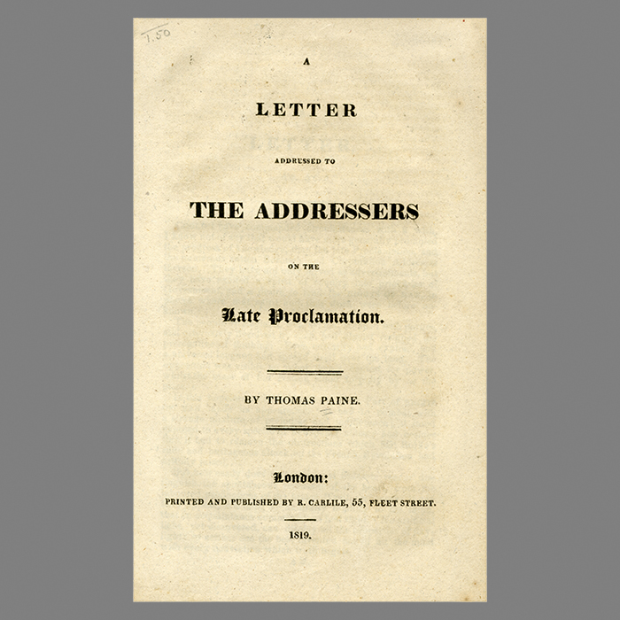 Letter Addressed to the Addressers