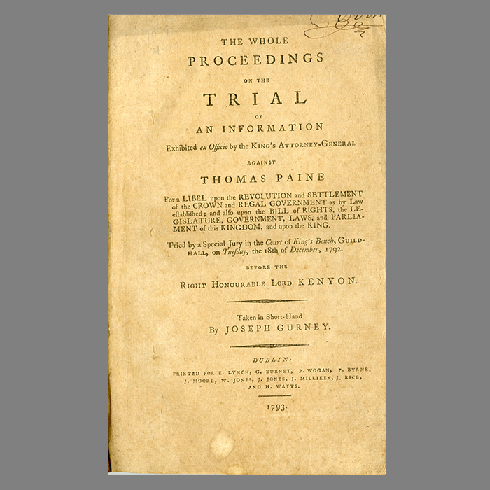 Whole Proceedings on the Trial Against Thomas Paine