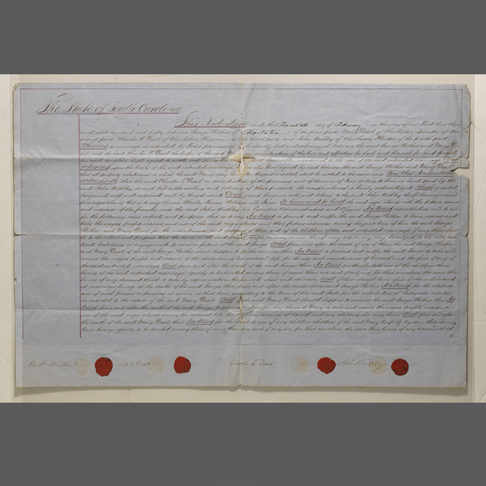 Manuscript indenture document (slave deed)