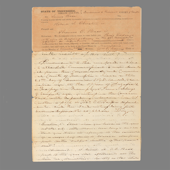 Manuscript legal document