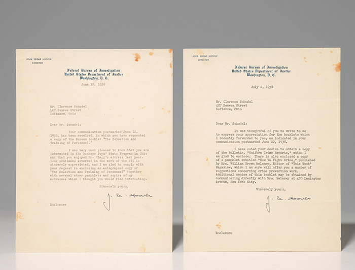 Two typed letters signed