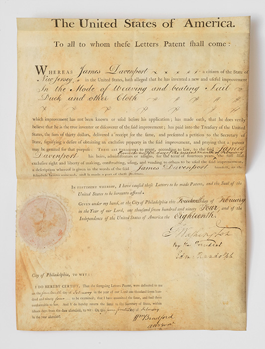 Document [Letters Patent] signed