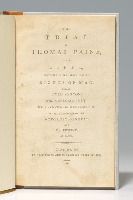 Trial of Thomas Paine, For a Libel