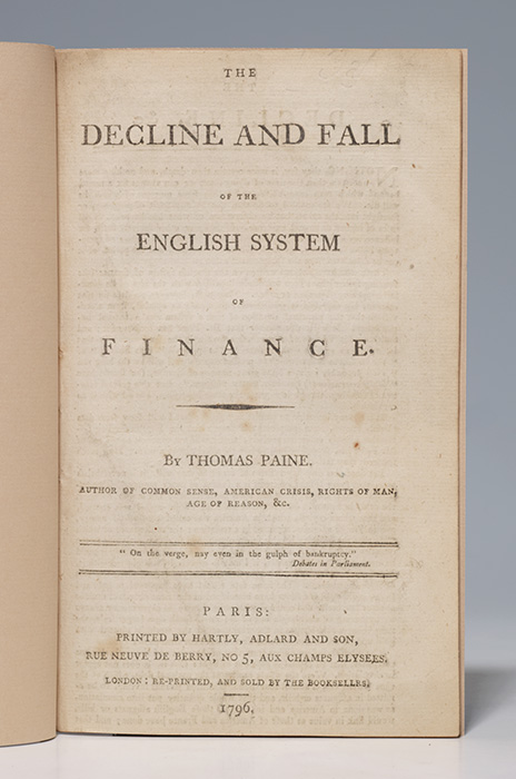 Decline and Fall of the English System of Finance