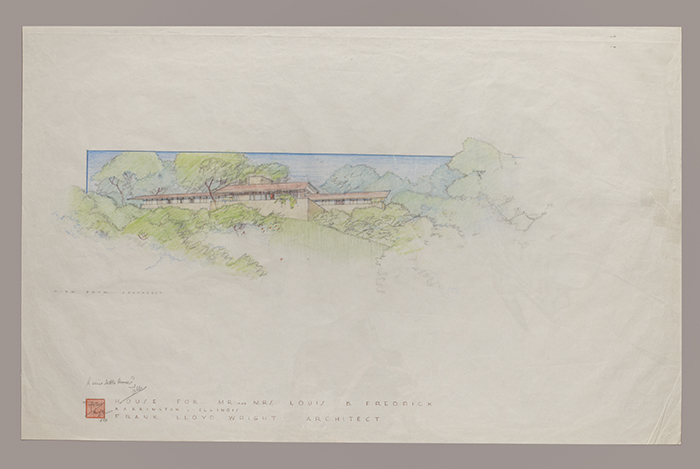 Architectural drawing inscribed