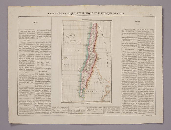 Carte Geographique... du Chili