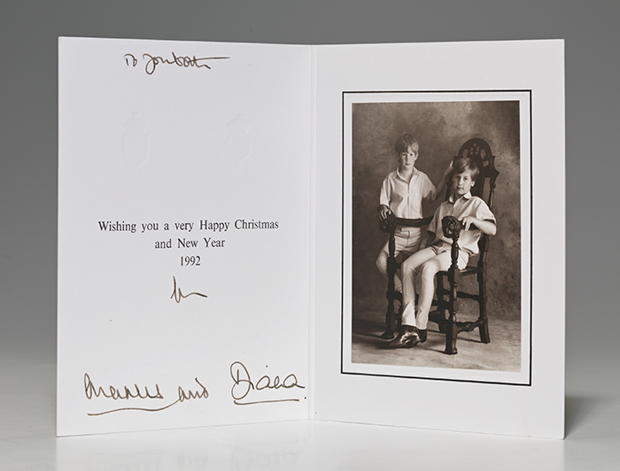 Christmas card inscribed