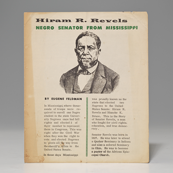 Hiram R. Revels. Negro Senator from Mississippi