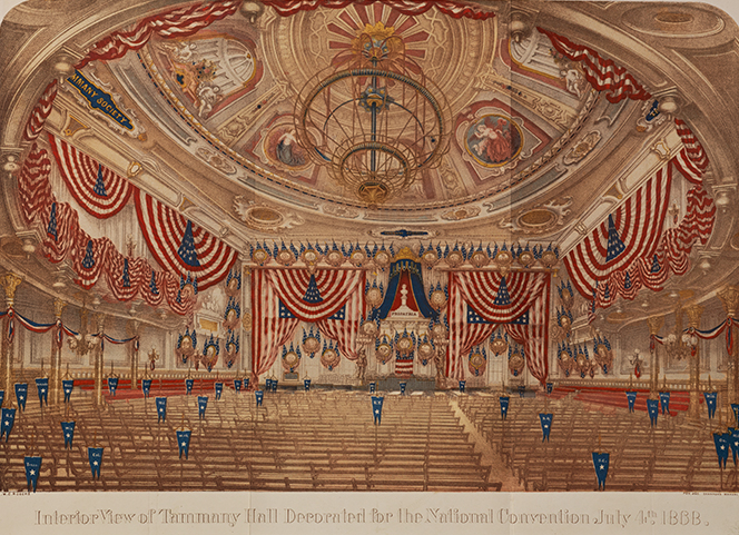Chromolithographic plate [&quot;Interior View of Tammany Hall&quot;]