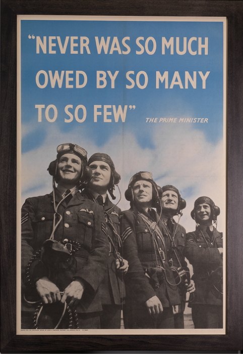 Poster: Never Was So Much Owed by So Many to So Few