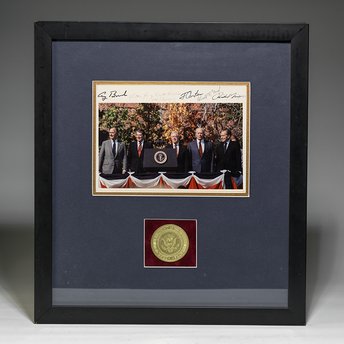 Photograph signed by 5 presidents
