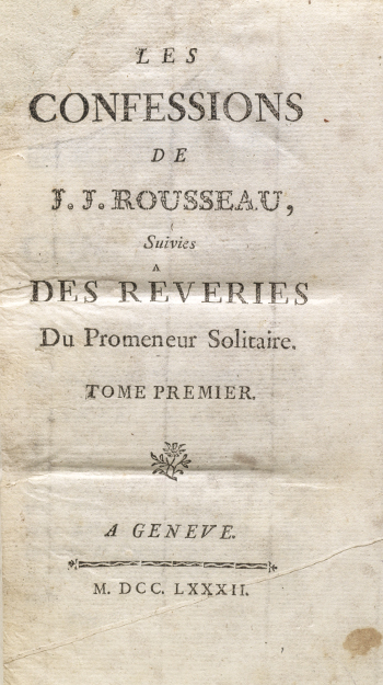 Les Confessions of Jean-Jacques Rousseau