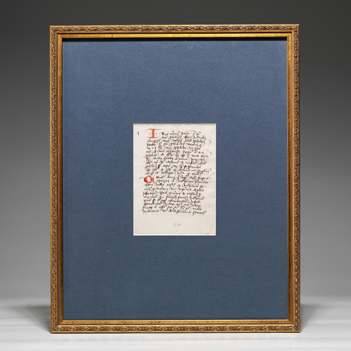 Manuscript leaf of canon law