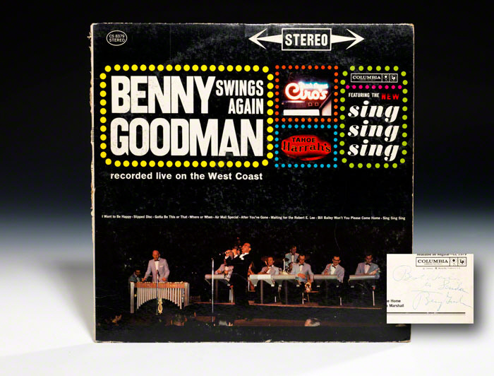 Album cover signed: Benny Goodman Swings Again