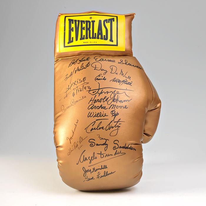 Display boxing glove signed