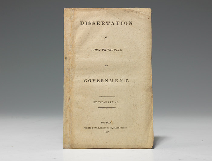 thomas paine dissertation on the first principles of government