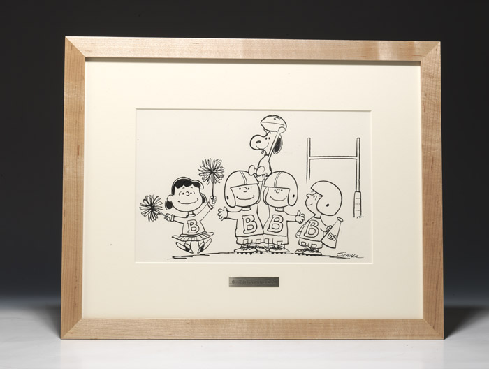 Original large sketch of Snoopy signed