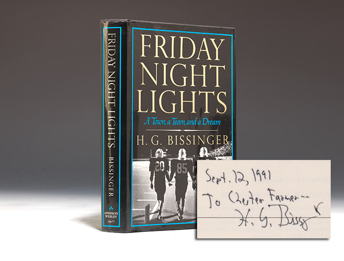 Friday Night Lights First Edition Signed H G Bissinger Bauman Rare Books