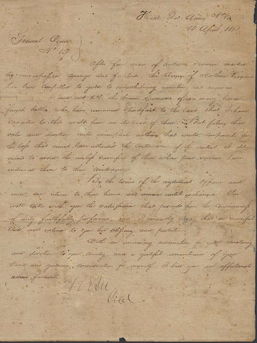 Document signed [fair copy of General Order No. 9]