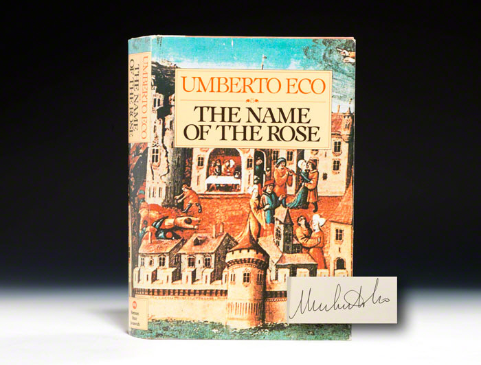 Name Of The Rose First Edition Signed Umberto Eco Bauman Rare Books