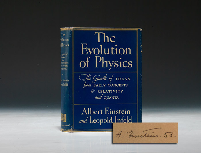 Evolution Of Physics First Edition Signed Albert Einstein Bauman Rare Books 2322